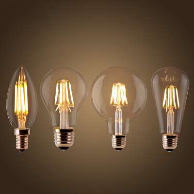 Chandelier Lighting Home Decor Energy Saving E27 Retro Edison Lamp 220V E14 E27 Vintage Candle Light Globe LED Filament Bulb